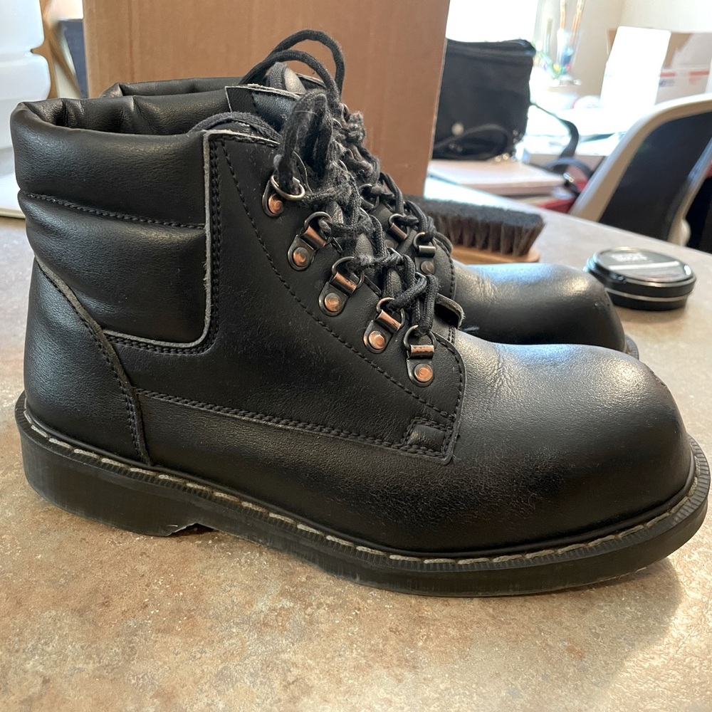 Vegan steel toe safety work boots EU40/UK6/US8